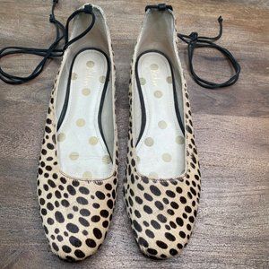 Boden Effie Ballet Leather Flats EU 42 US 10.5 Cheetah Print